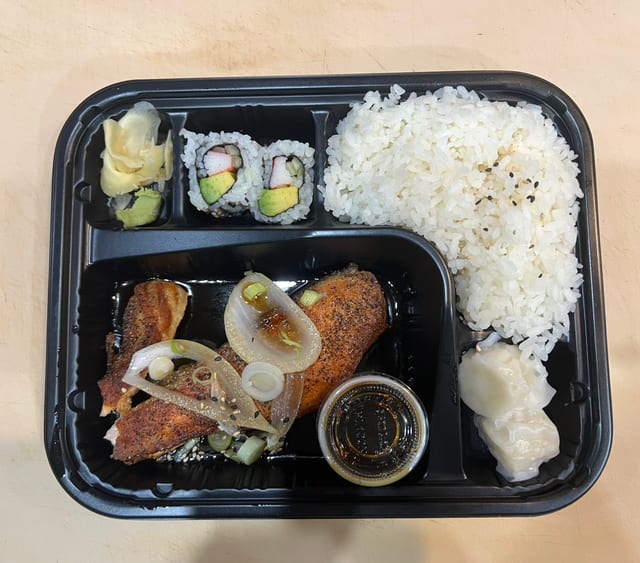 C- Salmon Teriyaki Bento Box.