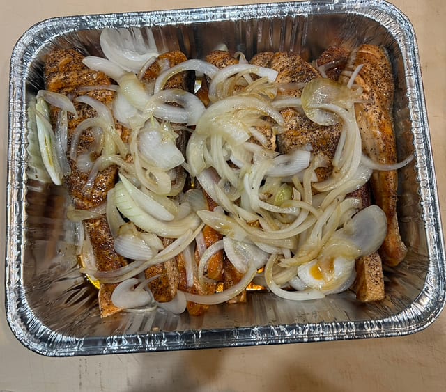 C- Salmon Teriyaki.