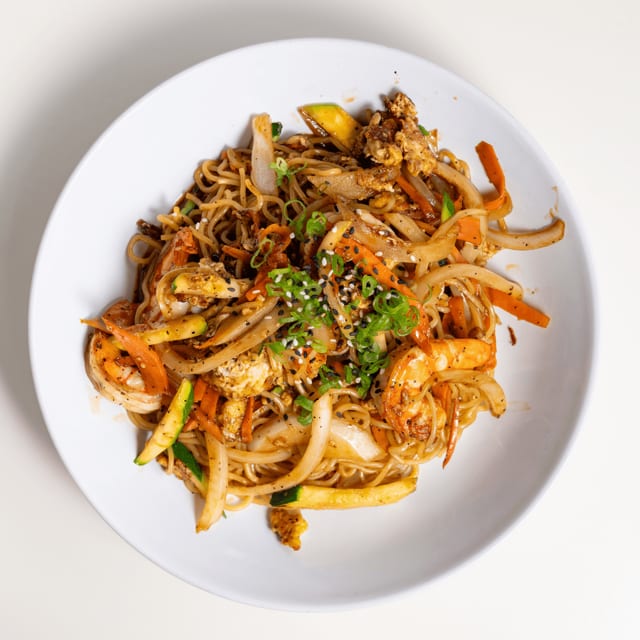 Yaki Soba Noodles Shrimp.