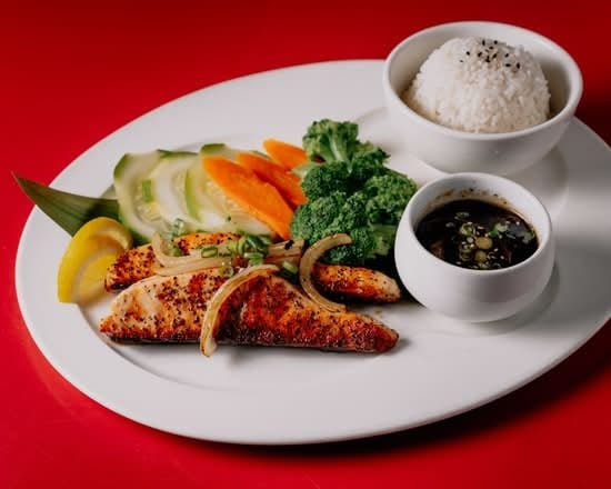 C- Salmon Teriyaki.